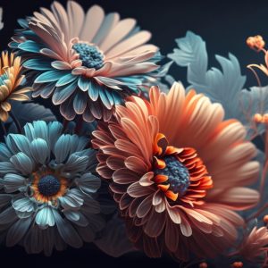 Blossom floral bouquet decoration. Colorful beautiful flowers background. Garden flowers plant pattern for wallpapers, greeting cards, postcards design, wedding invites
